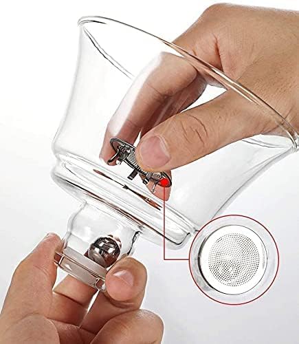 RORA Lazy Kungfu Glass Tea Set Semi Automatic Drip Rotating with Infuser Glass Teapot Set (6 cups) - Bloomnest