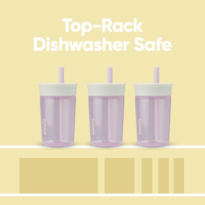 Owala Kids Insulation BPA-Free Plastic Tumbler with Spill Resistant Flexible Straw, Easy to Clean, Kids Water Bottle, Great for Travel, Dishwasher Safe, 15 Oz, Mint and Pink, (Unicorn) - Bloomnest