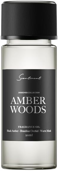 Scentiment Diffuser Oil - Amber Woods | Home Aromatherapy Fragrance Oil (20ml) - Bloomnest