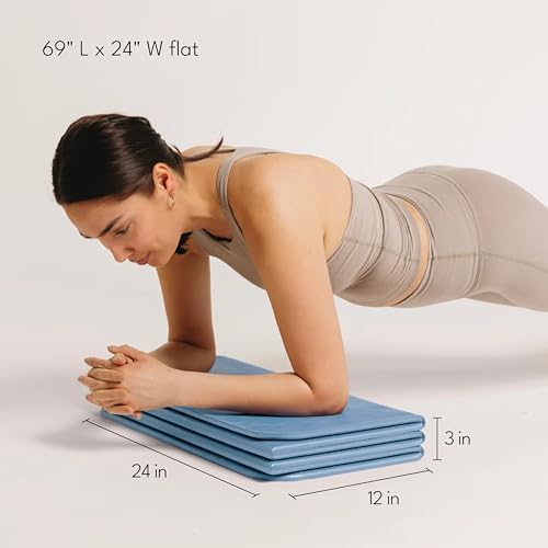 Stakt The Original Foldable Yoga Mat, Premium Fitness & Multi-Purpose Workout Mat with Non-Slip Surface, Portable & Lightweight for Studio or Home Use, As Seen on Shark Tank