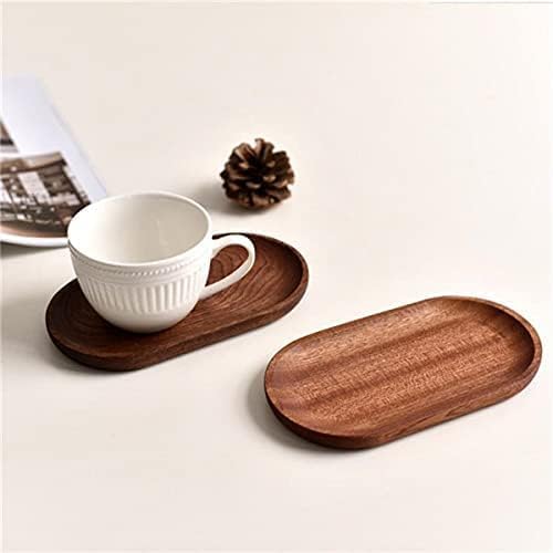2 Pack Solid Wood Serving Platters and Trays of Natural Wood with Edge,Rectangular Avoid Sliding and Spilling Food (Walnut Trays x 2Pack) - Bloomnest