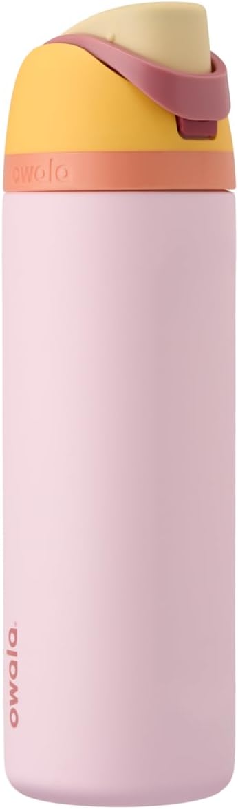 Owala FreeSip Insulated Stainless Steel Water Bottle with Straw for Sports and Travel, BPA-Free, 24 Ounce, Candy Store Owala