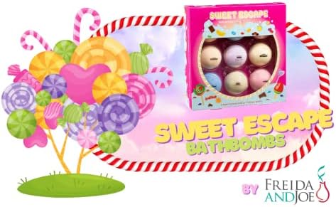 Sweet Escape Candy Fruity Juicy Sweet Treat Bomb Bath Fizzers Bath Bomb Gift Set for Women - 9 Large Bath Bombs Aromatherapy Luscious Fragrance Bath Gift Set - Bloomnest