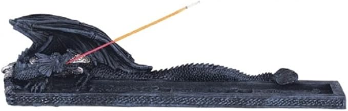 ICE ARMOR 10" W Black Dragon Incense Burner Sticks Holder - Bloomnest