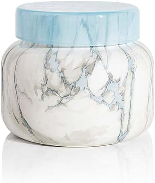 Capri Blue Modern Marble Jar Candles - Luxury Scented Candles for Home - Long Lasting Soy Wax Blend - Scented Home Decor Gifts - Blue Jean (19 oz) - Bloomnest