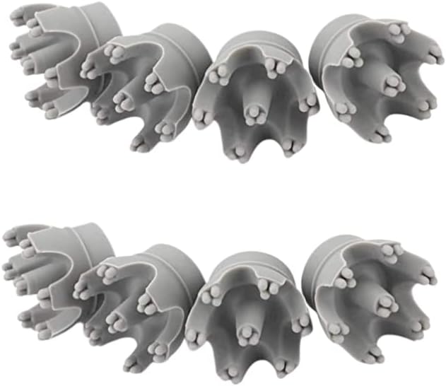 EXCEART Electric Massage Head Replacement 8Pcs Kneading Vibrating Massager Heads for Neck and Body Stress Relief Durable Grey Massager Accessories EXCEART