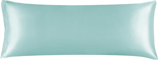 BEDELITE Satin Body Pillow Cover, Super Soft and Cooling Body Pillow Pillowcase for Hair and Skin, Breathable Silky Full Long Pillowcase Cover(20"x54", Blue Grey) - Bloomnest
