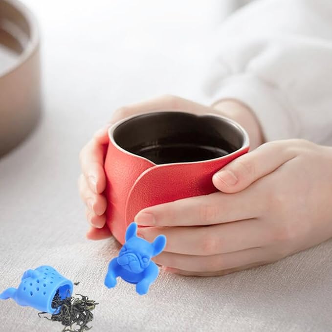 Cute Tea Infuser, Kitchenware Silicone tea strainer, Reusable Tea Diffuser Filter is made of food grade silicone for brewing loose leaf tea or coffee Cute tea infusers Gift Set