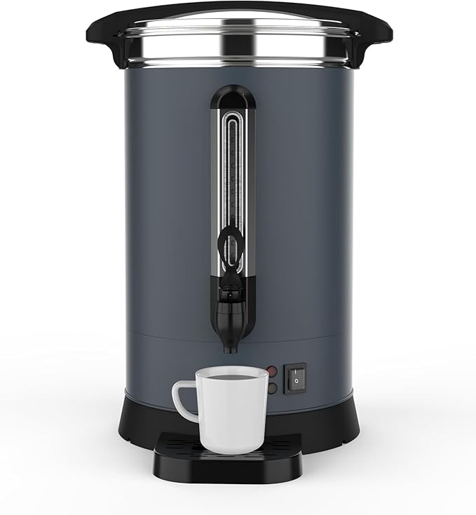 Commercial 100-Cup Stainless Steel Coffee Urn ， 12L/3.2Gal Electric Coffee Maker with Double Wall Insulation ，Hot Beverage Dispenser for Events, Catering & Buffets - Bloomnest