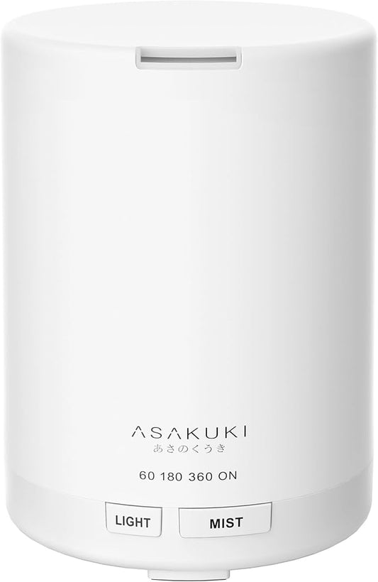 ASAKUKI Essential Oil Diffuser, 5-in-1 Quiet Humidifier, Home Fragrance Aroma Diffuser with 7 LED Color Changing Light and Auto-Off Switch (Pure White) - Bloomnest