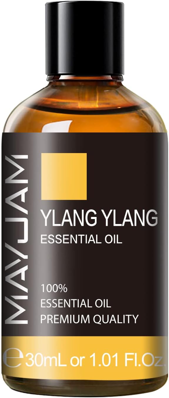 MAYJAM Ylang Ylang Essential Oil with Glass Dropper, MAYJAM 1.01fl.oz Ylang Ylang Oil Essential Oils for Diffusers, Humidifier, Yoga, Soap Candle Making - Bloomnest