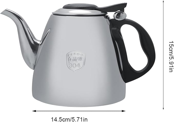 1.5L Stovetop Tea Kettle,Stainless Steel Stove top Teapot Tea Coffee Pot Kettle with Heat Resist Handle for Home - Bloomnest