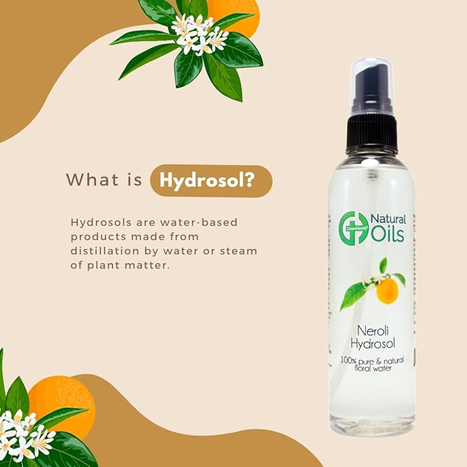 Neroli Hydrosol (Floral Water) - 32 fl oz Plastic Jug w/Cap - 100% Pure (NOT Oil) - Bloomnest