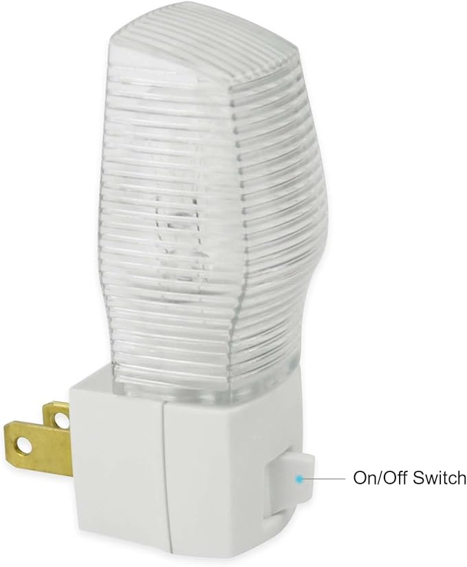 6 Pack, Plug in Night Light with Manual On/Off Switch, 7W Incandescent Bulb Included, ETL Listed. - Bloomnest