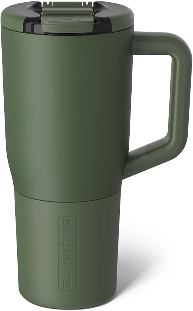 BrüMate Müv - 25oz 100% Leak Proof Insulated Coffee Mug with Handle & Lid - Stainless Steel Coffee Travel Mug - Double Walled Coffee Cup (OD Green) - Bloomnest