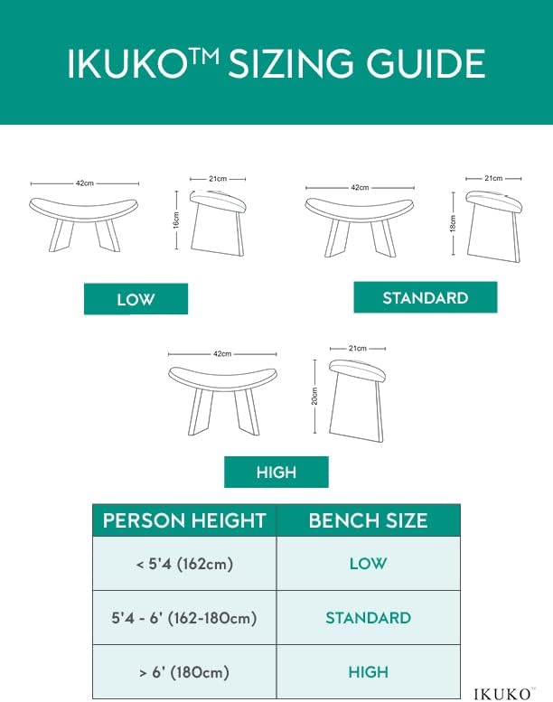 Meditation Bench IKUKO Original, Portable Version with Bag, Locally Handmade Wooden Kneeling Ergonomic Seiza Seat, Prana Yoga - 2 Colors, 3 Height Sizes - Bloomnest