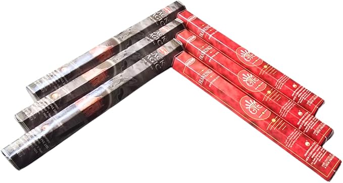 Sandalwood & Vanilla Incense from Hem Bundled with ANKCIENSE Incense Holder Bundle, Variety Pack of 120 Sticks (Frankincense & B Magic) ANKCIENSE