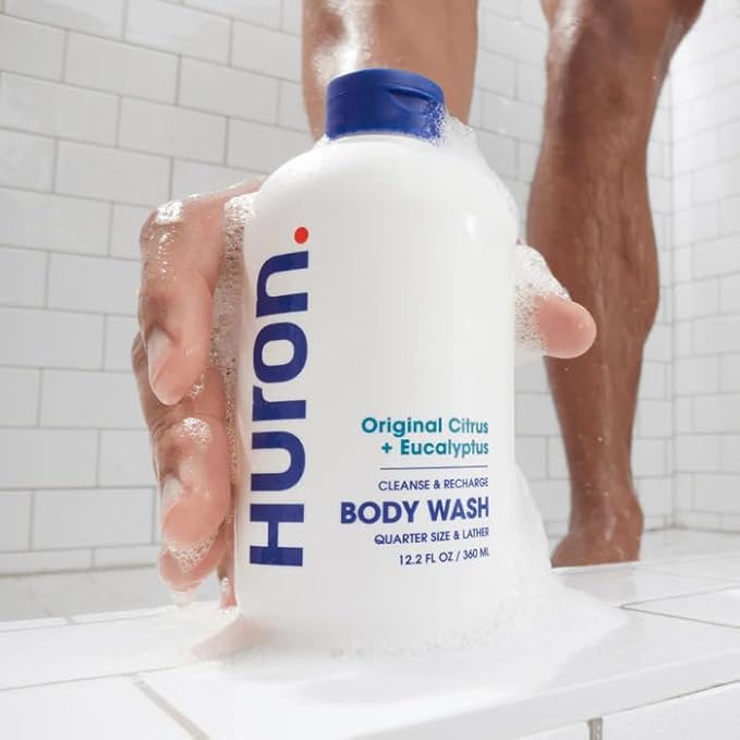 Huron Shower Kit - Shampoo, Conditioner, & Body Wash For Men - Sea Salt + Driftwood Scent - Hydrating & Nourishing Men’s Shampoo & Conditioner - Bloomnest