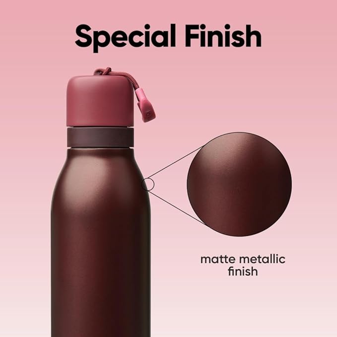 Owala FreeSip Twist Insulated Stainless Steel Water Bottle with Straw for Sports and Travel, BPA-Free, 24-oz, Black Cherry Owala