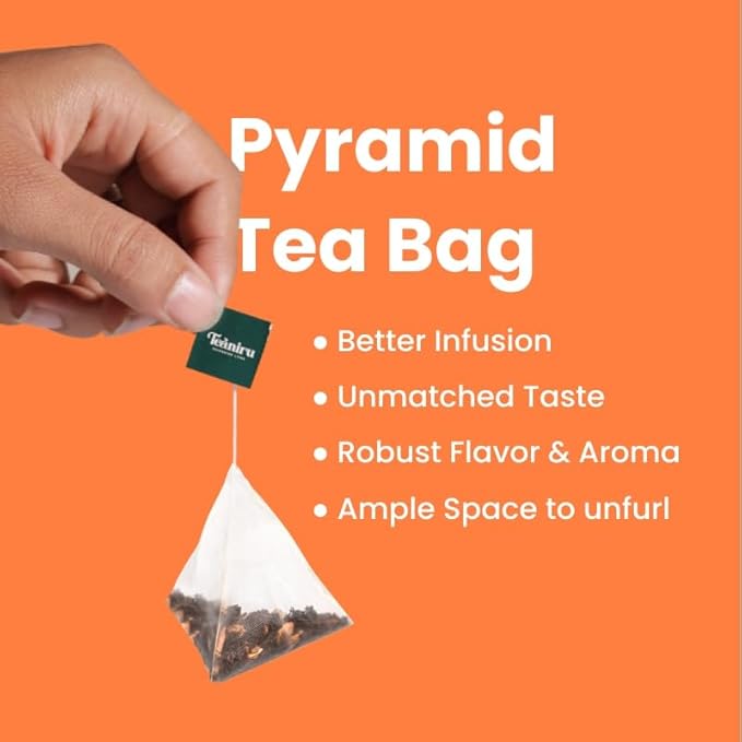 Teaniru, Magic Melon Green Tea, 7 Pyramid Tea Bags in Individual Sachets | Detox Tea - Green Tea with Musk Melon & Aloe Vera | 100% Natural Ingredients - Brew Hot or Cold - Bloomnest