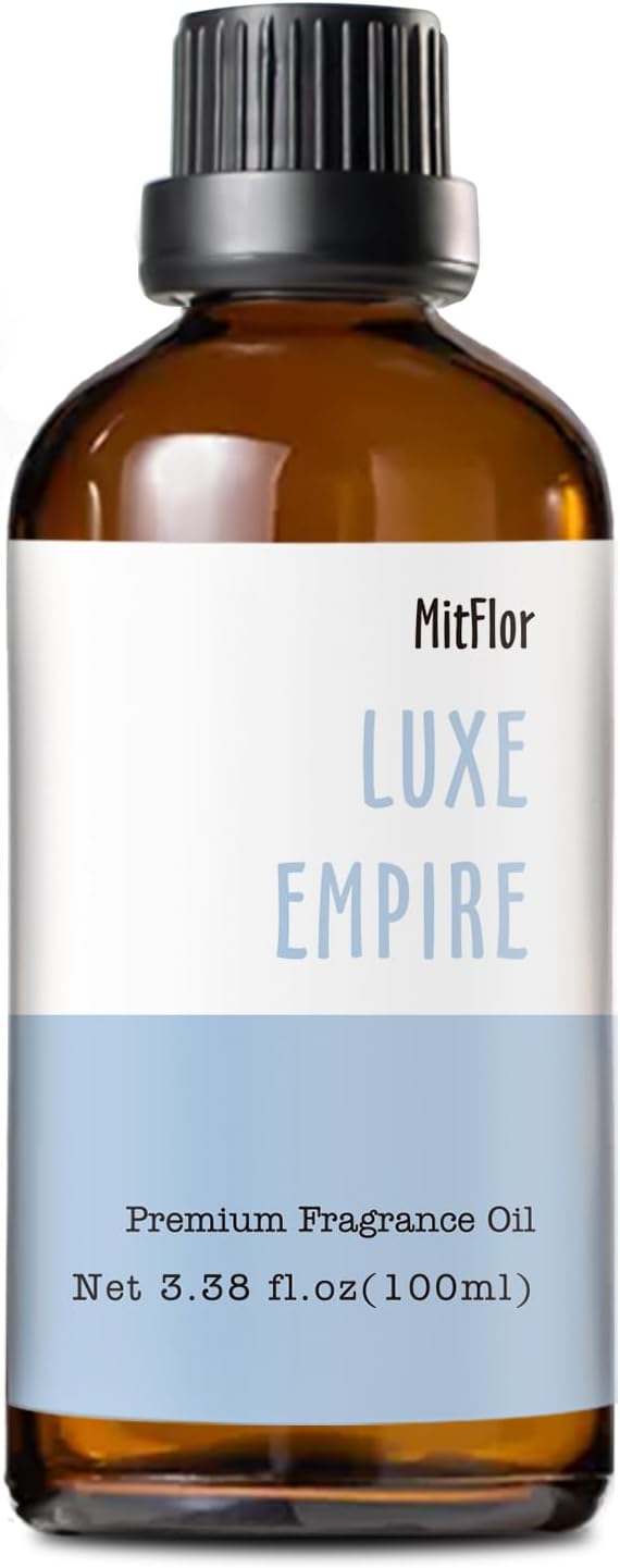 Luxe Empire Fragrance Oil, MitFlor Single Strong Scented Oil, Large Size Premium Grade Fragrance Oil for Soap & Candle Making, 3.38 OZ/100ml Aromatherapy Oil, Men & Rich Scent for Home Fragrance MitFlor
