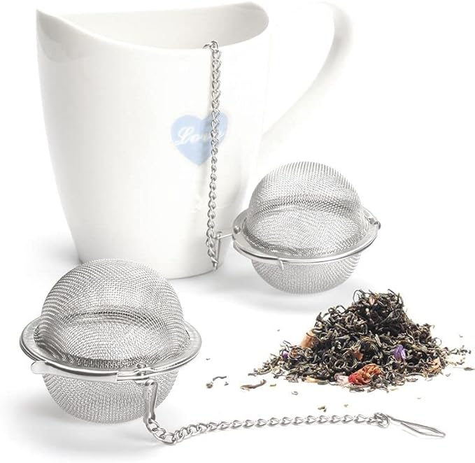 Stainless Steel Mesh Tea Ball, Extra Fine Mesh Tea Infuser for Loose Leaf Tea, Tea Strainers Tea Infuser Strainer Filters for Tea 3piece set - Bloomnest