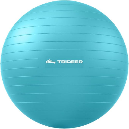 Trideer Exercise Ball for Yoga, Pilates & Fitness – Stability Ball Equipment for Home Gym & Office Chair, Core & Balance Training Accessories, Physical Therapy Equipment, Quick Pump Included, 5 Sizes - Bloomnest