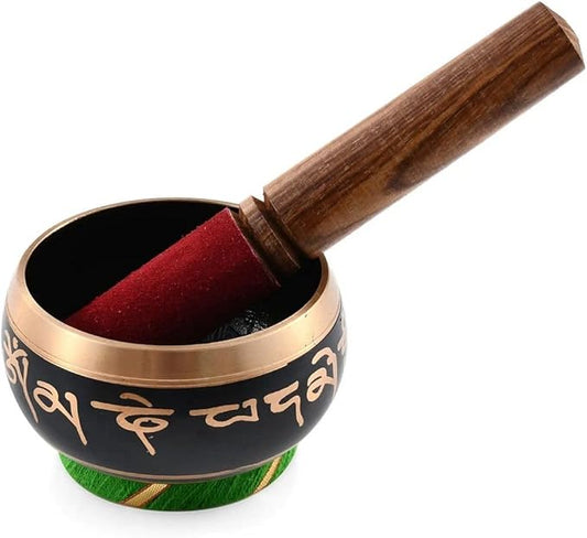 Handmade Tibetan Singing Bowl Buddhist Mantra Sound Bowl Set Meditation Yoga Stress Relief Birthday Christmas Gifts ShopLC