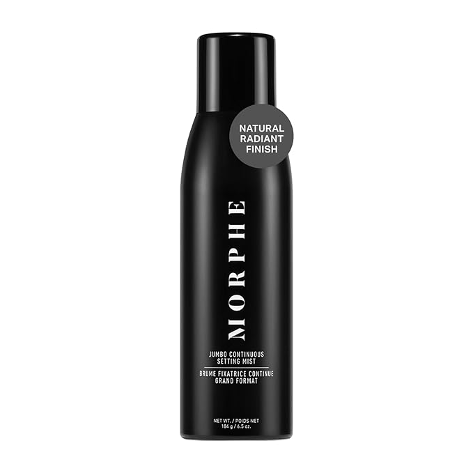 Morphe Jumbo Continuous Setting Spray - Micro-Fine Makeup Setting Spray with a Natural Radiant Finish - Helps Makeup Resist Caking or Fading & Increases Wear of Foundation (6.5 fl oz) - Bloomnest