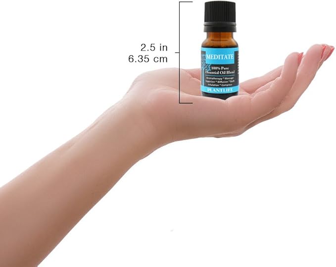 Plantlife Meditate Aromatherapy Essential Oil Blend - Straight from The Plant 100% Pure Therapeutic Grade - No Additives or Fillers - Made in California 10 ml - Bloomnest