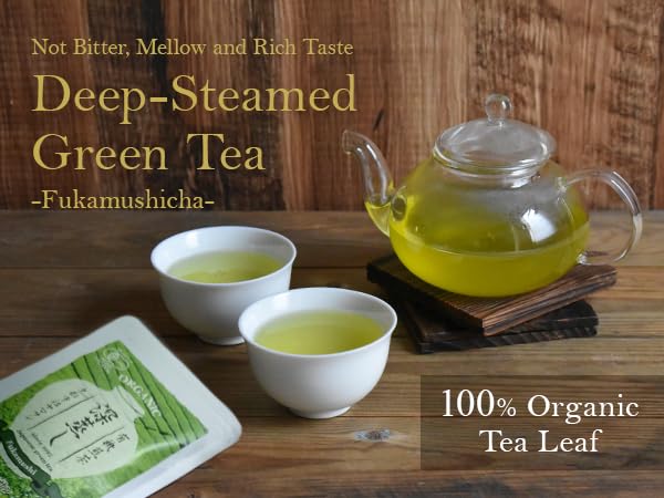 chaganju Green Tea Sencha Fukamushi - deep-steamed green tea - Japanese Organic Loose Leaf Tea, 80g【YAMASAN】 - Bloomnest