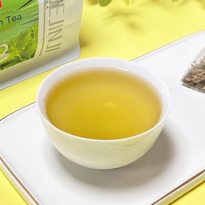 XIEJINJI Lemon Balm Tea, 2.2g X 40 Count, 100% Pure Natural Lemon Balm, Calming and Digestion Support, Eco-Conscious Tea Bags, Non-GMO, Caffeine Free - Bloomnest