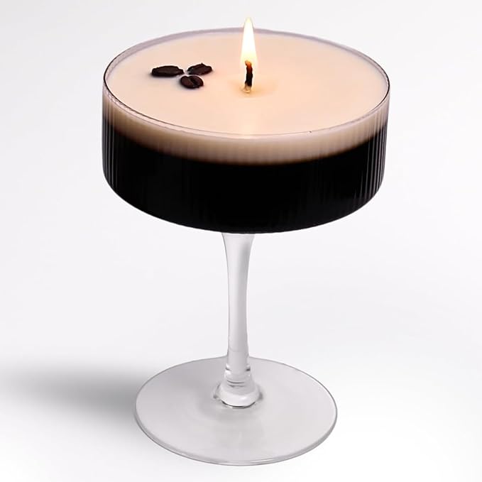 Espresso Martini Candle, 50+ Hour Long-Lasting Burn Handcrafted Decorative Candles for Home Scented, Coffee Bar Accessories & Decor, Birthday Candle Martini Party Decorations - Bloomnest