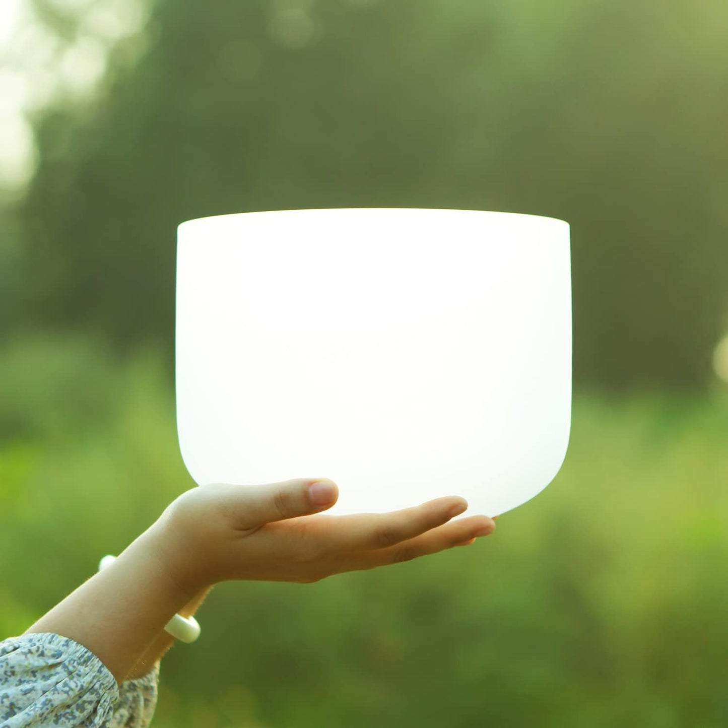 Hye-eun 10 Inch G Note 432hz Crystal Singing Bowl Sound Healing Meditation Throat Chakra Quartz Sound Bowl with Carrier Case for Yoga Meditation Healing