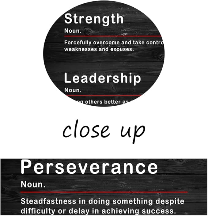 Inspirational Wall Art Canvas Office Wall Decor Perseverance Strength Leadership Noun Print Motivational Quotes for Wall Art Painting Poster Modern Home Gym Classroom Decor Framed[30''W x 40''H] - Bloomnest