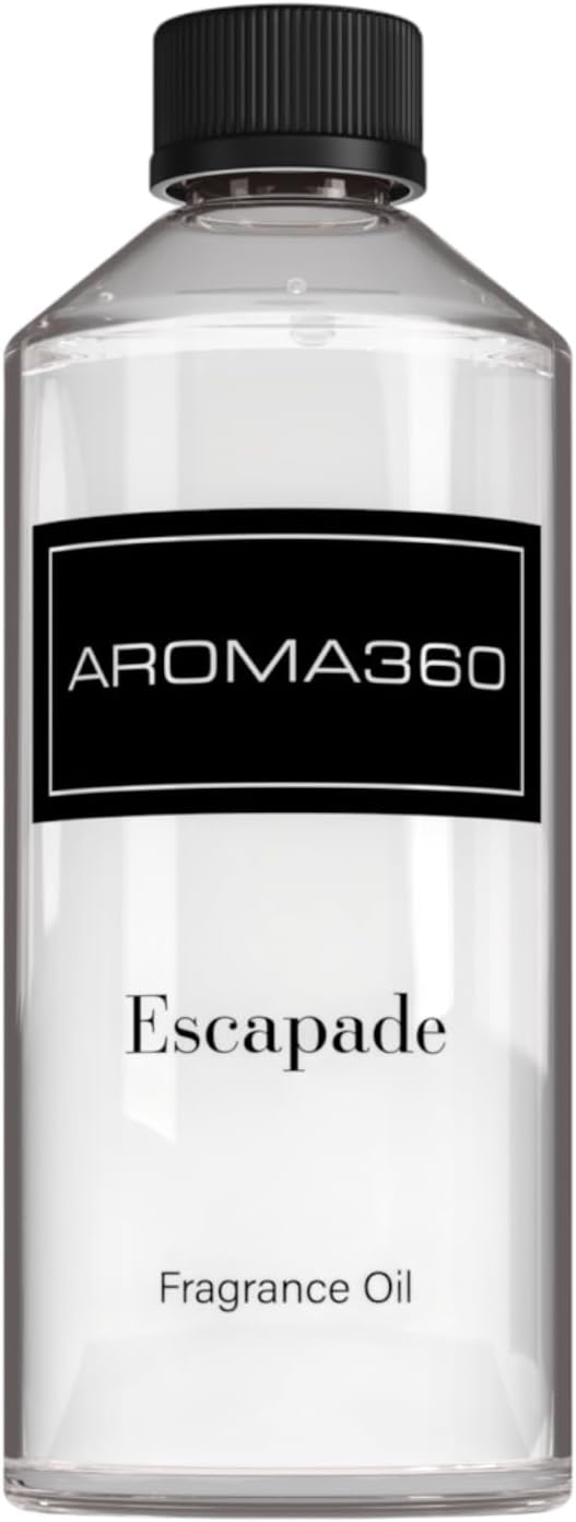 Aroma360 - Escapade Fragrance Oil Scent - Luxury Aromatherapy Scent Diffuser Oil - Hints of Lemon, Ocean, Bergamot, & Fragrant Jasmine - for Essential Oil Diffusers - for Home & Office - 500mL - Bloomnest