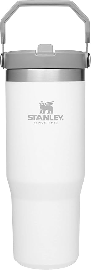 Stanley IceFlow Flip Straw Tumbler with Handle 30 oz | Twist On Lid and Flip Up Straw | Leak Resistant Water Bottle | Insulated Stainless Steel |BPA-Free | Polar - Bloomnest