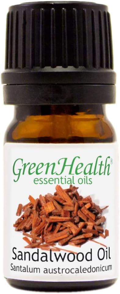 Sandalwood Essential Oil – 5 ml – 100% Pure & Natural – Premium Therapeutic Grade for Aromatherapy, Relaxation, Skin & Diffuser – GreenHealth Greenals