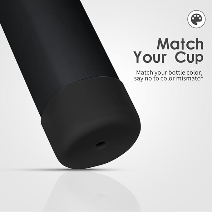 2PCS Silicone Water Bottle Boot, Compatible with Owala 24oz 32oz 40oz, Protective Anti-Scratch & Anti-Dent No Noise Sleeve Cover for FreeSip/Twist/Flip Water Bottles (Very Very Dark, 40oz) BKBY