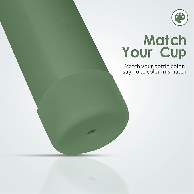 2PCS Silicone Water Bottle Boot, Compatible with Owala 24oz 32oz 40oz, Protective Anti-Scratch & Anti-Dent No Noise Sleeve Cover for FreeSip/Twist/Flip Water Bottles (Green House, 24oz) BKBY
