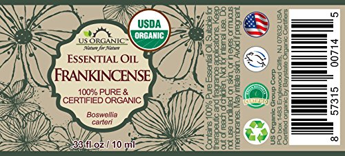 US Organic 100% Pure Myrrh, Frankincense Essential Oil Combo Pack - Directly sourced from The Horn of Africa - USDA Certified Organic - Use Topically or in Diffuser (10 ml Combo) - Bloomnest