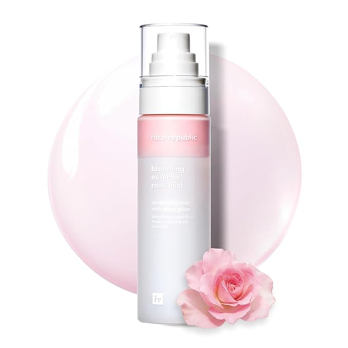 Face Republic Blooming Essence Rose Mist 100ml 3.38 fl oz | Instant Glass Skin | All In One Mist | Revitalizing, Nourishing, Deep Hydration, Dewy Glow | Damask Rose, Bakuchiol | Vegan Korean Skin Care - Bloomnest
