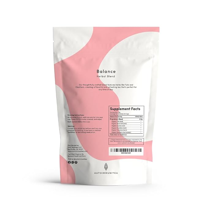 AutoimmuniTea – AIP Thyroid Support and Hormone Balance Tea for Women, Autoimmune Protocol Caffeine Free Eleuthero Tulsi, Spearmint, Licorice Tea Bags - Bloomnest