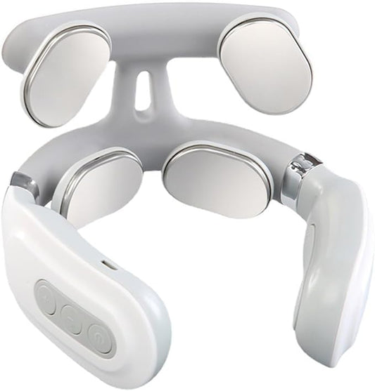 Pulse Neck Massager, 2026 2.0 Upgraded 4-Head Portable Neck Massager with Heat, 6 Modes 16 Levels for Home Relaxation & Personal Comfort, Ergonomic Design, Portable, Lightweight Bloomnest