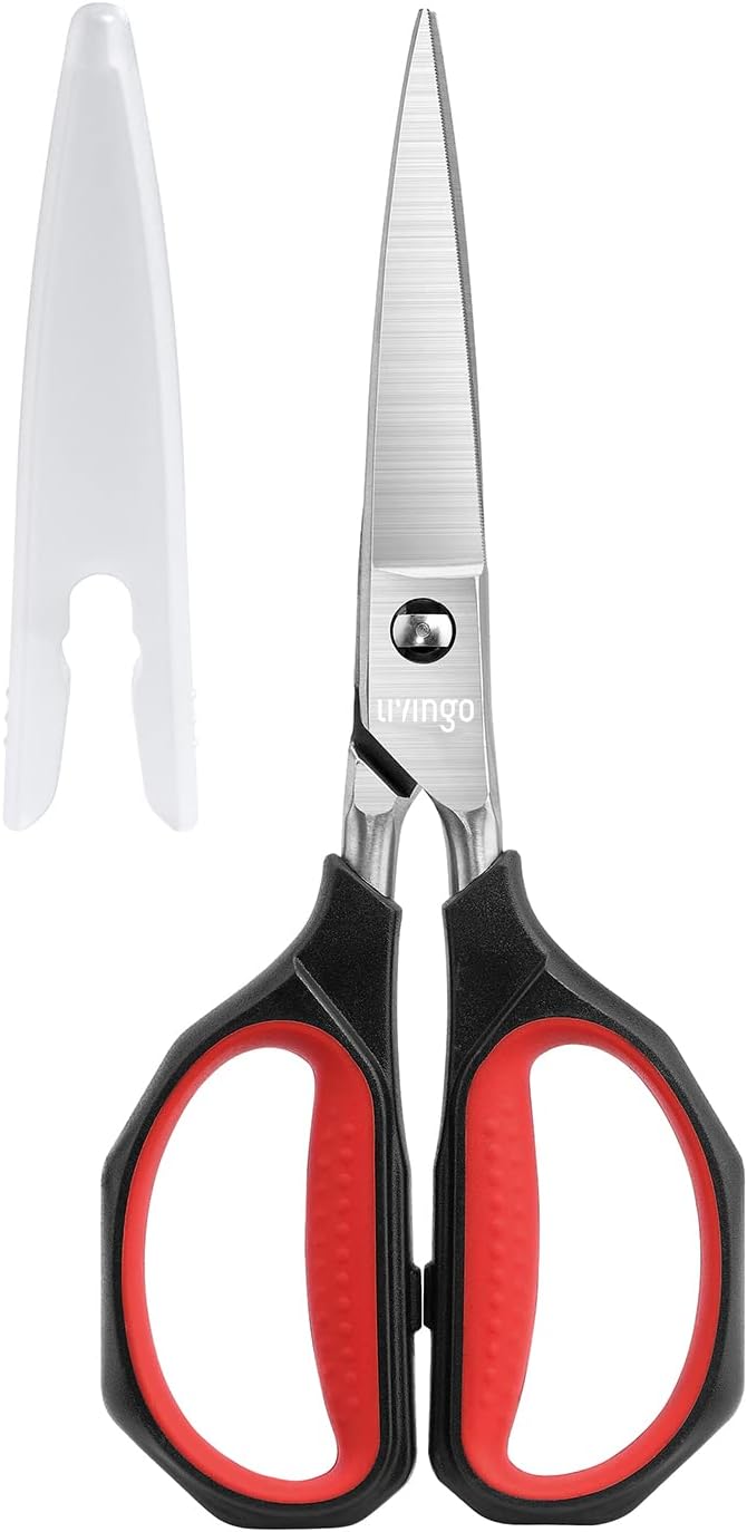 LIVINGO Kitchen Shears Heavy Duty: Cooking Scissors Dishwasher Safe Come Apart Sharp Forged Stainless Steel Blade Utility Food All Purpose for Cutting Poultry Chicken Meat Bones Vegetable, 8.5 inches - Bloomnest