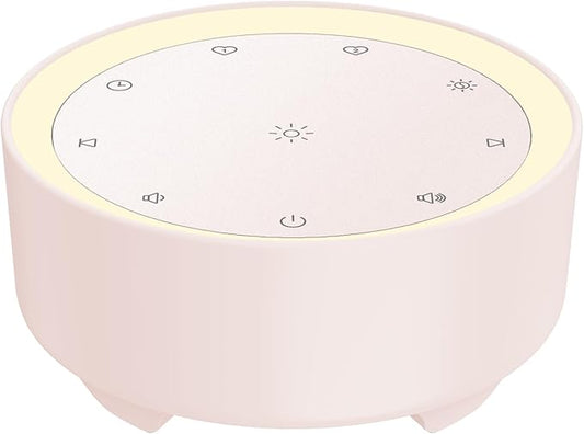 Kipcush Sound Machine & Night Light for Adults, Baby, Kids. White Noise Machine with 20 Soothing Sleep Sounds. Small Size & Portable Design for Bedroom, Office, Travel. Favorites Buttons, Timer（Pink） - Bloomnest