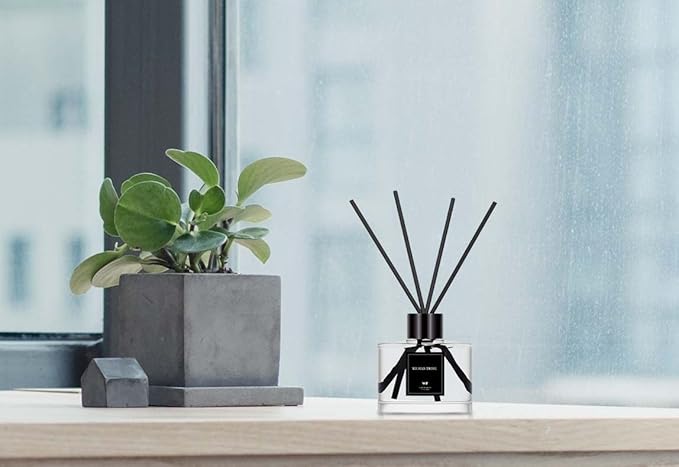 Reed Diffuser Set of 3 for Bathroom Air Fresheners, Oil Diffuser Sticks | Lemon,Eucalyptus & Mint,Velvet Vanilla Scent(1.7 fl oz Each Pack) Home Fragrance with 12 Sticks Defusers | House Shelf Decor - Bloomnest