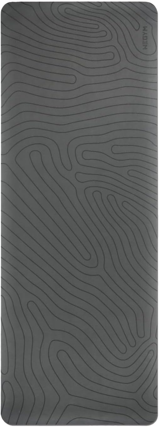 WeGym Yoga Mat, 4mm Cushioned Exercise Mat for Yoga, Pilates, Home Workouts - Anti Slip Polyurethane Suede Yoga Mat with Carrying Strap