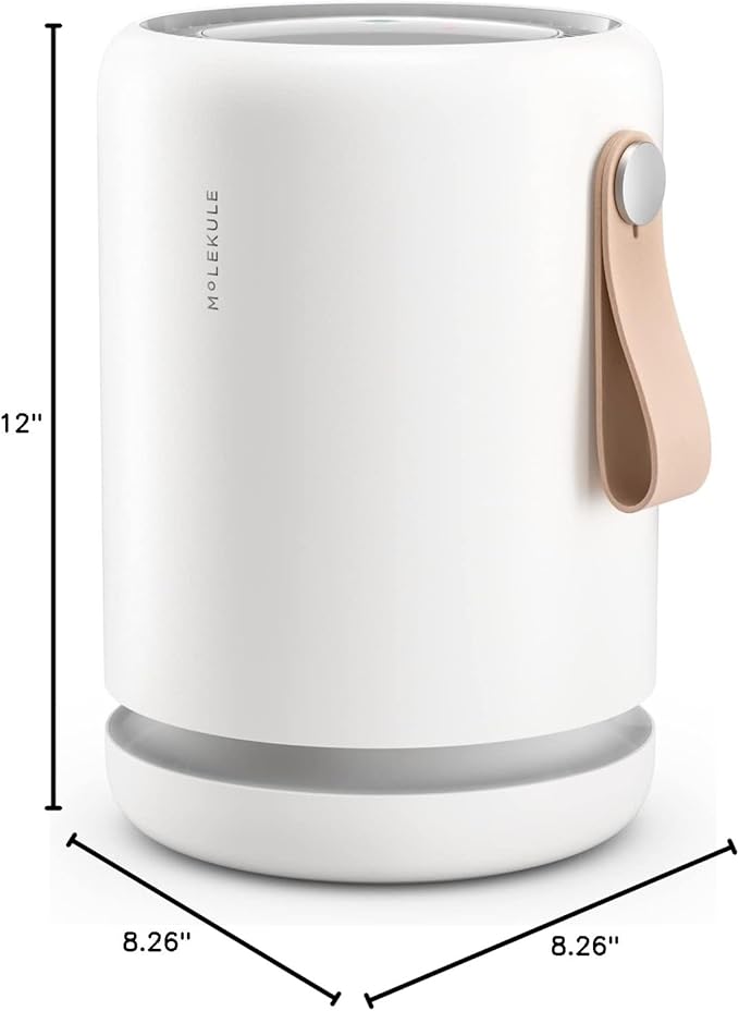 Molekule Air Purifier Mini+ - Purifies Rooms Up to 250 Sq Ft - Smart Purifier with High Pollutant Capture Rate - Air Quality Monitoring Capabilities - White - Bloomnest
