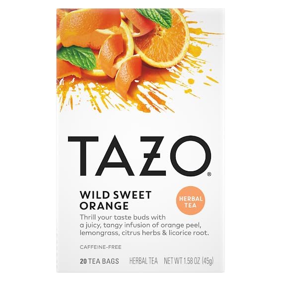 TAZO Tea Bags, Passion, Pumpkin Chai, Vanilla Caramel Chai, Wild Sweet Orange, Peachy Green, 20 CT (1ea) (Variety Pack) - Bloomnest